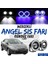 Renault Fluence 2009-2016 Uyumlu Üniversal Mercekli Angel Sis Farı Metal Su Geçirmez 76 mm Mavi Halkalı Gündüz Farı Angel Eyes 2 Adet 1