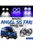 Iveco Daily Uyumlu Üniversal Mercekli Angel Sis Farı Metal Su Geçirmez 76 mm Mavi Halkalı Gündüz Farı Angel Eyes 2 Adet 1