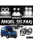 Iveco Daily Uyumlu Üniversal Mercekli Angel Sis Farı Metal Su Geçirmez 76 mm Beyaz Halkalı Gündüz Farı Angel Eyes 2 Adet 1