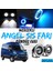 Iveco Daily Uyumlu Üniversal Mercekli Angel Sis Farı Metal Su Geçirmez 76 mm Buz Mavi Halkalı Gündüz Farı Angel Eyes 2 Adet 1
