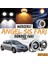 Renault Megane 2 2003-2008 Uyumlu Üniversal Mercekli Angel Sis Farı Metal Su Geçirmez 76 mm Turuncu Halkalı Gündüz Farı Angel Eyes 2 Adet 1