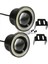Renault Clio 4 2012-2020 Uyumlu Üniversal Mercekli Angel Sis Farı Metal Su Geçirmez 76 mm Sarı Halkalı Gündüz Farı Angel Eyes 2 Adet 10