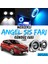 Renault Clio 4 2012-2020 Uyumlu Üniversal Mercekli Angel Sis Farı Metal Su Geçirmez 76 mm Buz Mavi Halkalı Gündüz Farı Angel Eyes 2 Adet 1