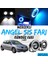 Renault Megane 2 2003-2008 Uyumlu Üniversal Mercekli Angel Sis Farı Metal Su Geçirmez 76 mm Buz Mavi Halkalı Gündüz Farı Angel Eyes 2 Adet 1