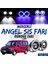 Fiat Doblo D1 2000-2005 Uyumlu Üniversal Mercekli Angel Sis Farı Metal Su Geçirmez 76 mm Mavi Halkalı Gündüz Farı Angel Eyes 2 Adet 1