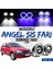 Dacia Logan Uyumlu Üniversal Mercekli Angel Sis Farı Metal Su Geçirmez 76 mm Mavi Halkalı Gündüz Farı Angel Eyes 2 Adet 1
