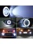 Dacia Logan Uyumlu Üniversal Mercekli Angel Sis Farı Metal Su Geçirmez 76 mm Beyaz Halkalı Gündüz Farı Angel Eyes 2 Adet 3