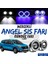 Dacia Lodgy 2012-2022 Uyumlu Üniversal Mercekli Angel Sis Farı Metal Su Geçirmez 76 mm Mavi Halkalı Gündüz Farı Angel Eyes 2 Adet 1