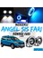 Dacia Dokker 2012-2022 Uyumlu Üniversal Mercekli Angel Sis Farı Metal Su Geçirmez 76 mm Buz Mavi Halkalı Gündüz Farı Angel Eyes 2 Adet 1
