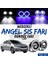 Peugeot 301 2012-2021 Uyumlu Üniversal Mercekli Angel Sis Farı Metal Su Geçirmez 76 mm Mavi Halkalı Gündüz Farı Angel Eyes 2 Adet 1