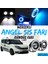 Fiat Doblo D4 2015-2021 Uyumlu Üniversal Mercekli Angel Sis Farı Metal Su Geçirmez 76 mm Buz Mavi Halkalı Gündüz Farı Angel Eyes 2 Adet 1