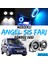 Ford Courier 2014-2023 Uyumlu Üniversal Mercekli Angel Sis Farı Metal Su Geçirmez 76 mm Buz Mavi Halkalı Gündüz Farı Angel Eyes 2 Adet 1