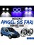 Citroen Nemo 2008-2022 Uyumlu Üniversal Mercekli Angel Sis Farı Metal Su Geçirmez 76 mm Mavi Halkalı Gündüz Farı Angel Eyes 2 Adet 1