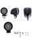 Yuvarlak Tek LED Bar Beyaz Sis Farı Araç Motosiklet Off Road Atv Forklift LED Lamba Projektör Metal Arazi Çalışma Lambası 1 Adet 10W 6