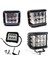 Off Road LED Lamba Delici Yayıcı Beyaz-Beyaz Flaşlı Kare Sis Farı Projektör 45W 12 LED Metal Arazi Çalışma Lambası 1 Adet ONP0524 9