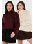 Oversize Fit Balıkçı Yaka Yumuşak Dokulu 2'li Paket Triko Kazak Bayan Kazak 680KZ00469S2 1