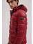 Kırmızı Regular Fit Kapüşonlu Şişme Kışlık Mont 3