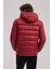Kırmızı Regular Fit Kapüşonlu Şişme Kışlık Mont 4