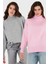 Oversize Fit Balıkçı Yaka Yumuşak Dokulu 2'li Paket Triko Kazak Bayan Kazak 680KZ00469S2 1