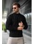 Siyah Yarım Balıkçı Erkek Triko Kazak E7423 4