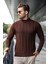 Kahverengi Yarım Balıkçı Erkek Triko Kazak E7423 1