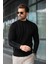 Siyah Yarım Balıkçı Erkek Triko Kazak E7423 1