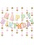 Çok Renkli Pastel Happy Birthday Banner 3