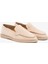 Olyne Bej Süet Deri Kadın Loafer 4