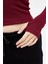 Bordo Yarım Balıkçı Yaka Fermuarlı Body 2447 5