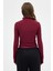 Bordo Yarım Balıkçı Yaka Fermuarlı Body 2447 6