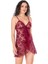 Arias Closet Bordo Kısa Tül Gecelik 2