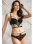 Arias Closet Balenli Destekli Dolgulu Yaka Detaylı Dantelli Büstiyer Sütyen ve Slip Takım 1