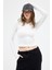 Ekru Yarım Balıkçı Yaka Fermuarlı Body 2447 3
