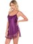 Arias Closet Mor Kısa Saten Gecelik 2