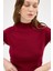 Bordo Yanları Büzgülü Triko Bluz 2306 5