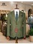 Italyan Kesim Özel Tasarım Erkek Blazer Ceket Yeşil 2