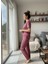 Kadın Yıldız Detaylı Pembe Pijama Takımı 2