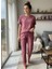 Kadın Yıldız Detaylı Pembe Pijama Takımı 1