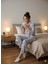 Kadın Düğme Detaylı Pijama Takımı 4
