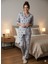 Kadın Düğme Detaylı Pijama Takımı 1