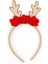 Kırmızı Gül Detaylı Geyik Boynuzu Kız Çocuk Taç 4