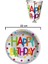 Happy Birthday Yazılı 8'li Tabak Bardak Set 4