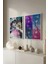 Modern Sanat 2'li Beyaz Çerçeveli Poster, Tablo Seti No:35 1