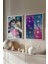 Modern Sanat 2'li Beyaz Çerçeveli Poster, Tablo Seti No:35 2