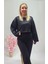 Yeni Sezon Beyaz Varaklı Crop Sweatshirt - Pantolon Eşofman Alt Üst Takım 4