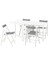 Mutfak Masası Takımı, Beyaz-Knisa Açık Gri, 4 Sandalyeli, Katlanabilir 1