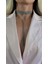 8 Sıralı Zincir Dokuma Sallantılı Vücut Tasma Choker Silver Gümüş Renk El Yapımı Kolye 3