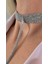 8 Sıralı Zincir Dokuma Sallantılı Vücut Tasma Choker Silver Gümüş Renk El Yapımı Kolye 4