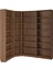 Köşe Kitaplık, Kahverengi Ceviz Görünüm, 215/135X28X237 cm 1