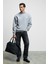Ernest Erkek Organik Pamuklu Yumuşacık Baskı Detaylı Bisiklet Yaka İçi Polarlı Açık Gri Sweatshirt 6
